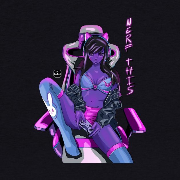 Dva gaming BLACK Overwatch by MrZayas.ART